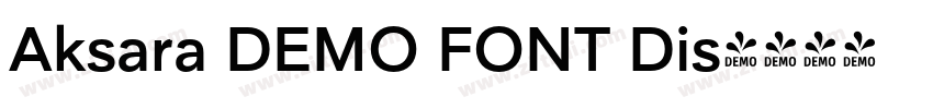 Aksara DEMO FONT Dis字体转换